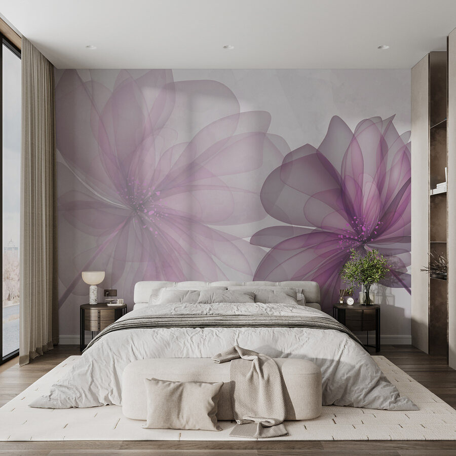 Wall murals Couple of purple flowers - Image 2