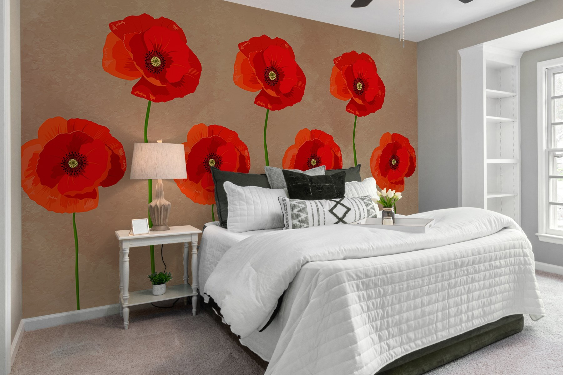 Group of red flowers