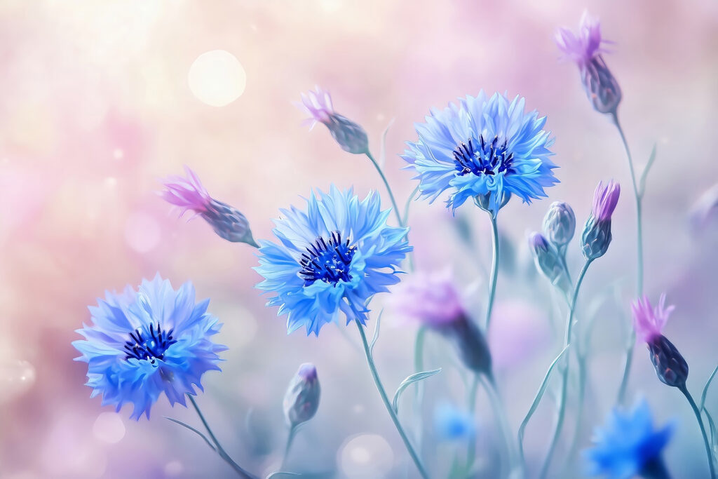 Group of blue flowers Group of blue flowers