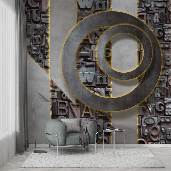 Group of letters on a wall Group of letters on a wall