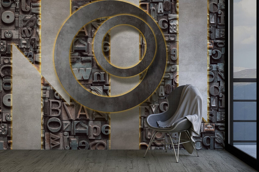 Group of letters on a wall Group of letters on a wall