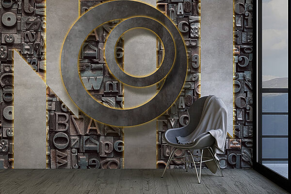 Group of letters on a wall Group of letters on a wall
