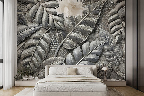 Textured leaves in muted tones. Textured leaves in muted tones.