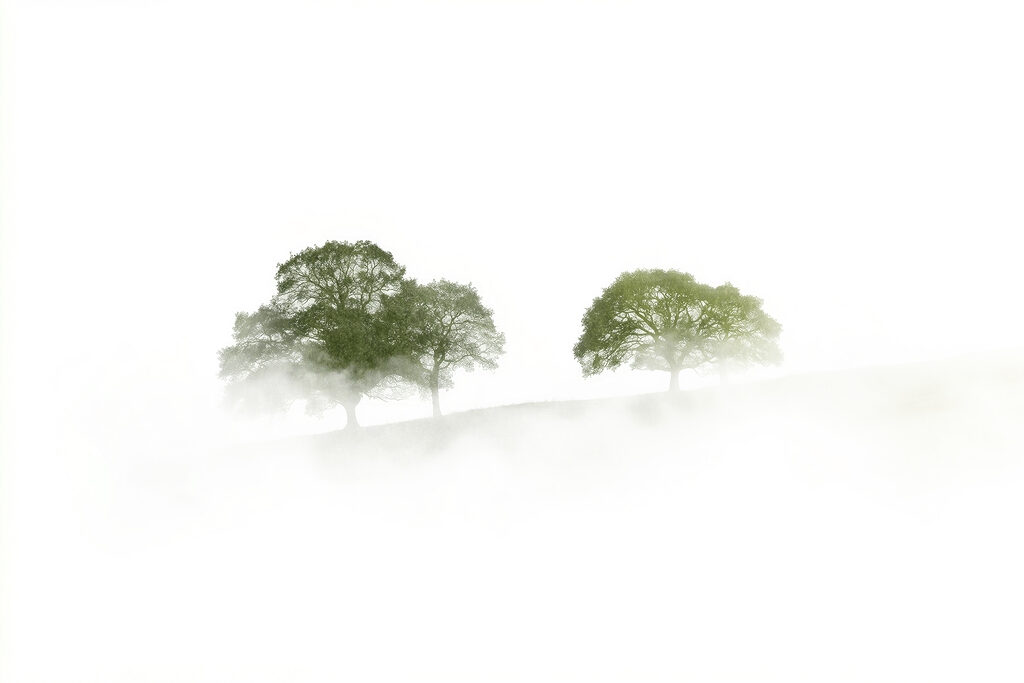 Trees in the fog Trees in the fog