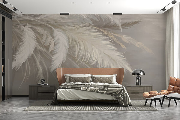 Delicate feathers in soft hues Delicate feathers in soft hues