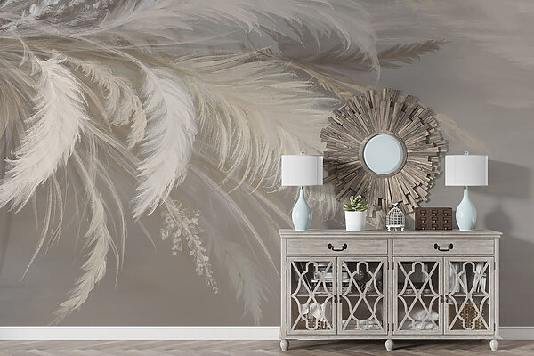 Delicate feathers in soft hues Delicate feathers in soft hues