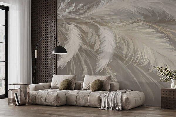 Delicate feathers in soft hues Delicate feathers in soft hues