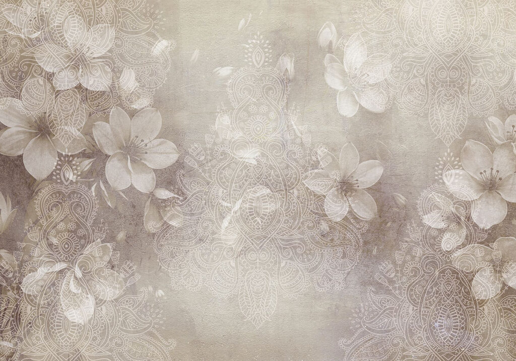 White flowers on a grey background White flowers on a grey background