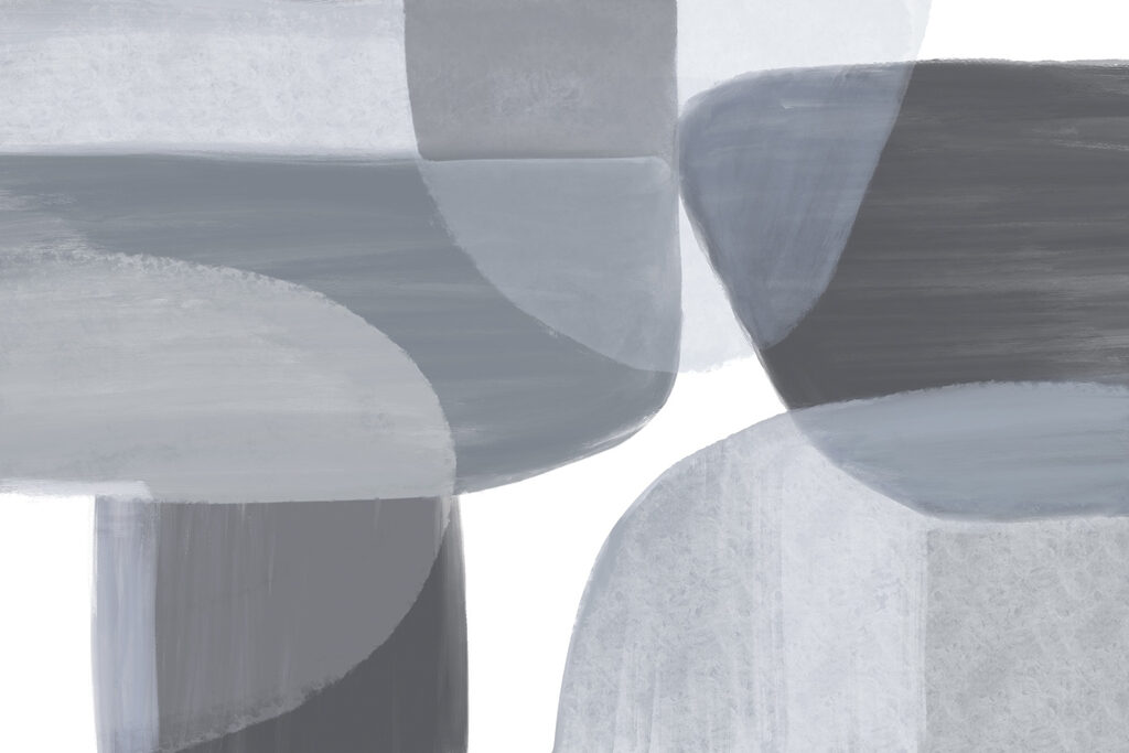 Grey and white art Grey and white art