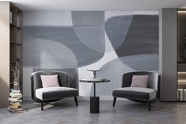 Grey and white art Grey and white art