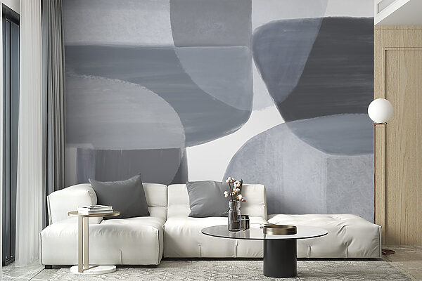 Grey and white art Grey and white art