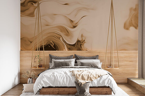 Fluid waves in soft neutral tones Fluid waves in soft neutral tones