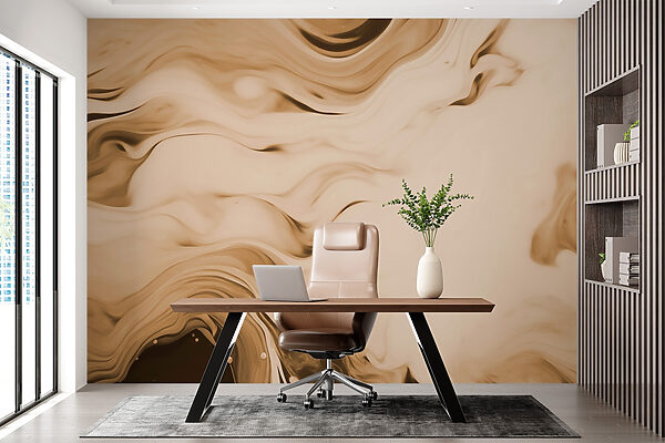 Fluid waves in soft neutral tones Fluid waves in soft neutral tones