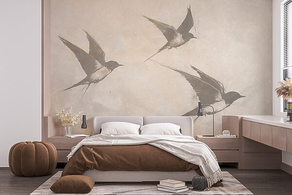 Group of birds flying Group of birds flying