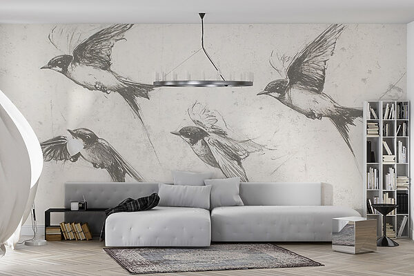 Group of birds flying Group of birds flying