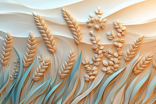 Wheat plants and leaves Wheat plants and leaves