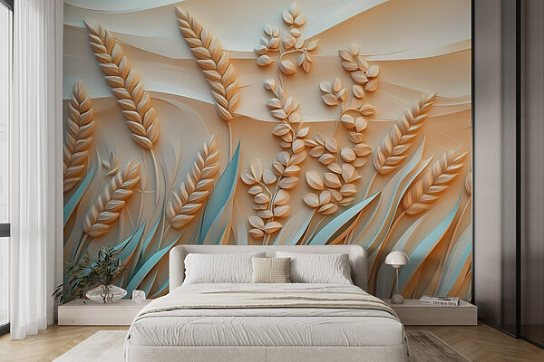Wheat plants and leaves Wheat plants and leaves