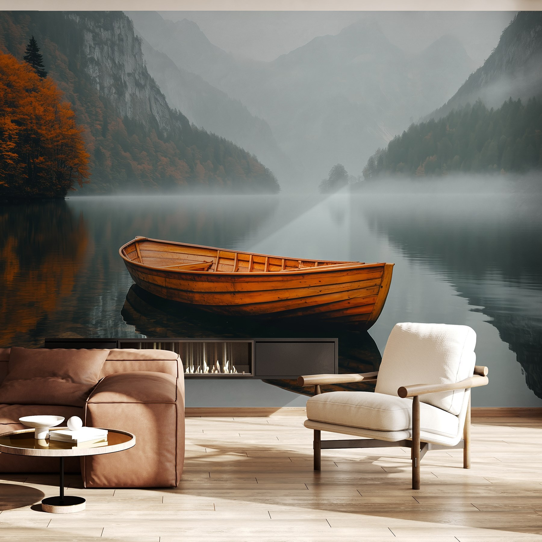 Boat on a lake