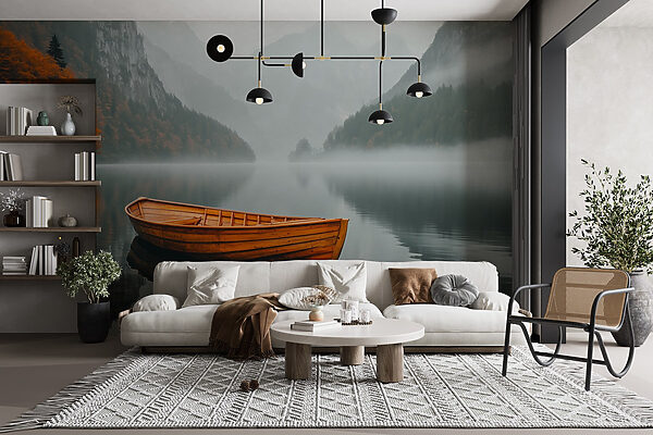 Boat on a lake Boat on a lake