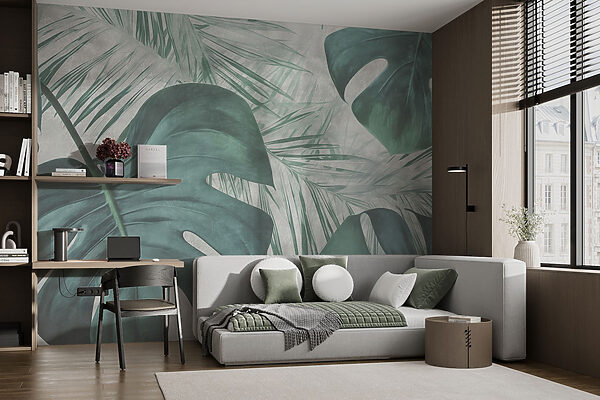 Lush green leaves in soft tones Lush green leaves in soft tones