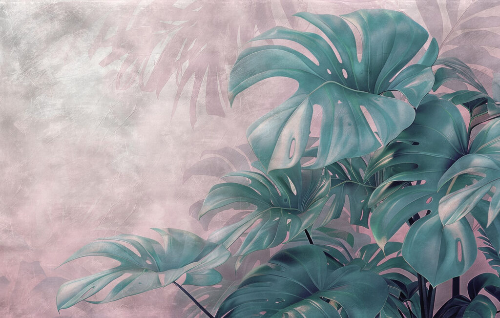 Lush greenery in soft hues. Lush greenery in soft hues.