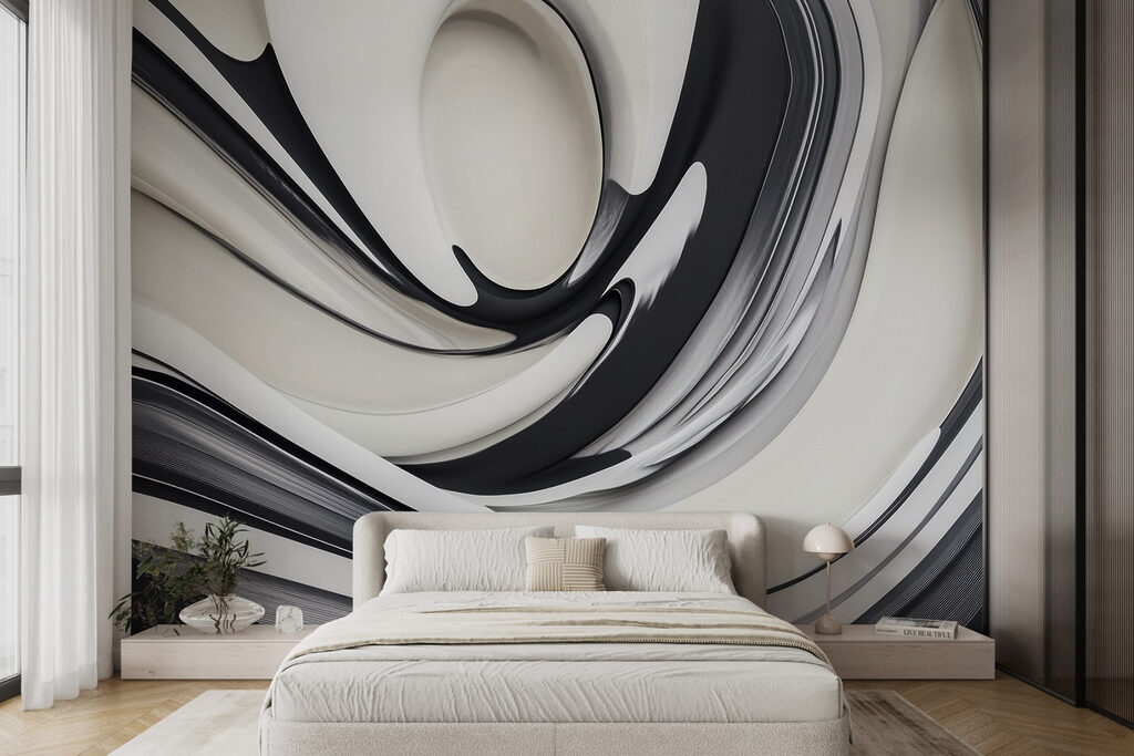Black and white swirly design Black and white swirly design