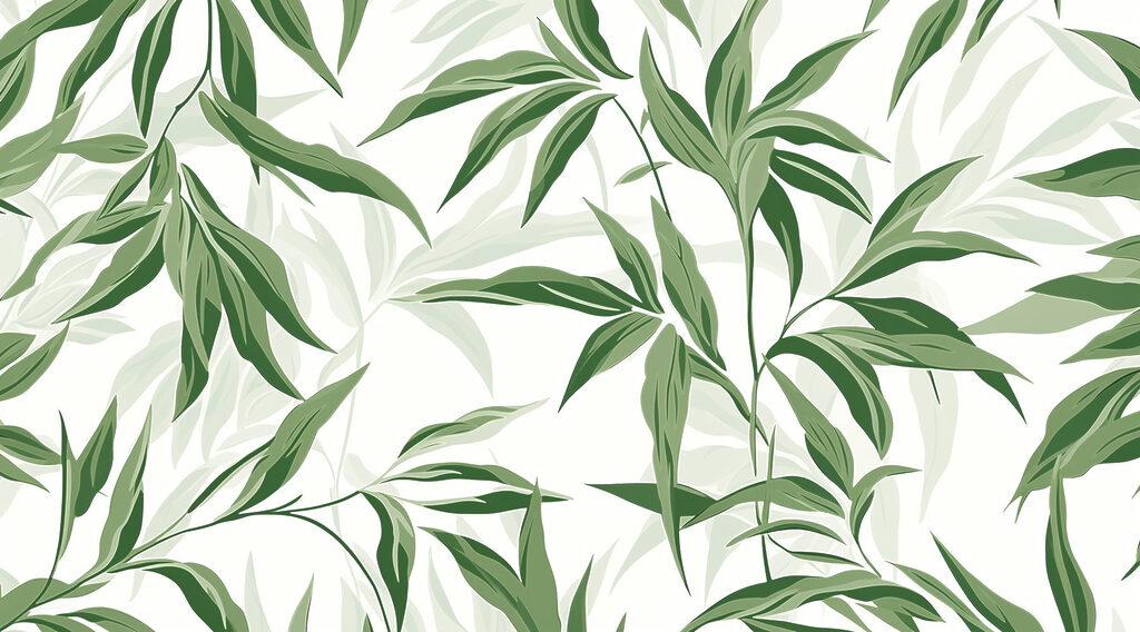 Green leaves on a white background Green leaves on a white background