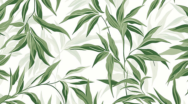 Green leaves on a white background Green leaves on a white background