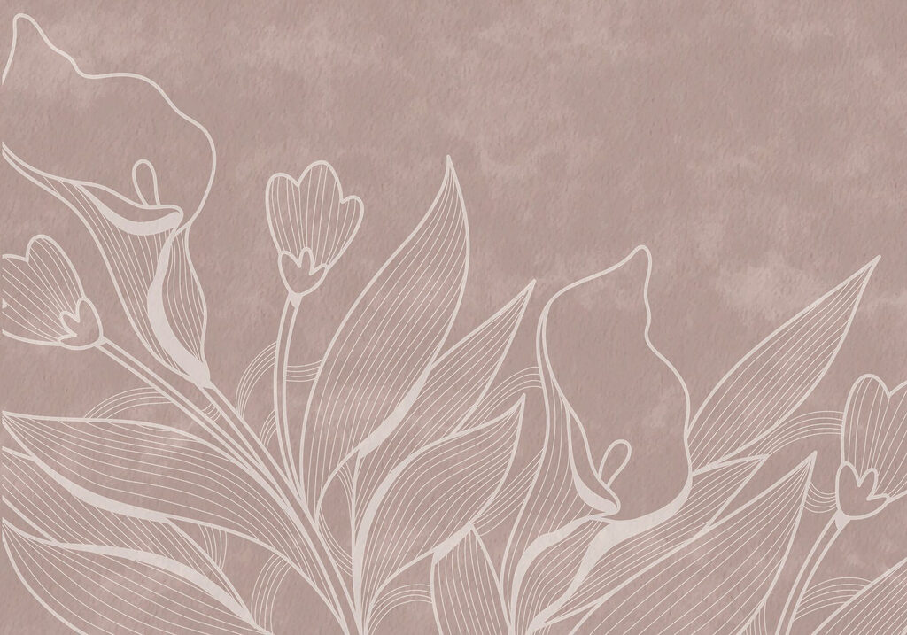Delicate floral line art design Delicate floral line art design