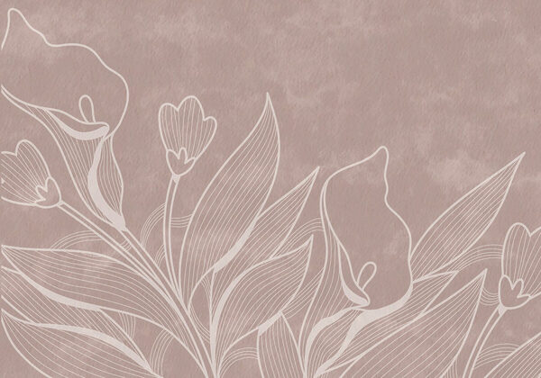 Delicate floral line art design Delicate floral line art design