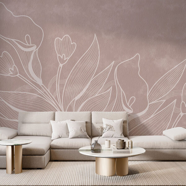 Delicate floral line art design Delicate floral line art design