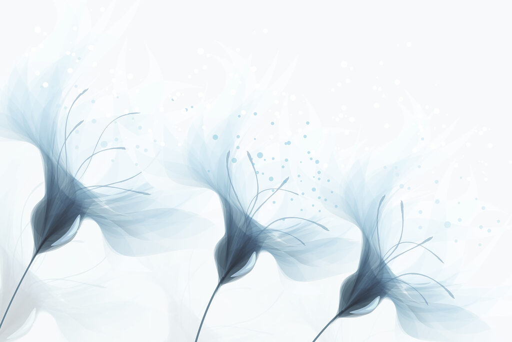 Delicate flowers in soft hues