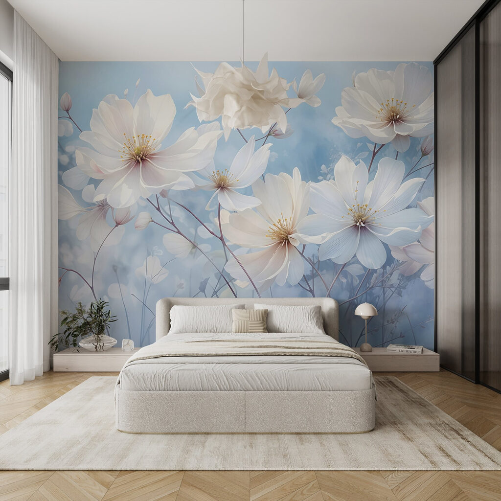 Group of white flowers Group of white flowers