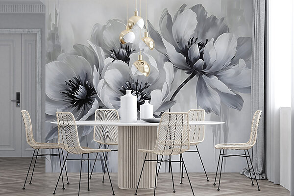 Group of flowers on a white background Group of flowers on a white background