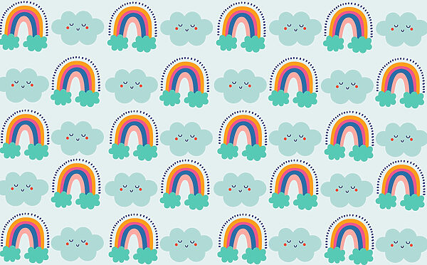 Pattern of clouds and rainbows Pattern of clouds and rainbows