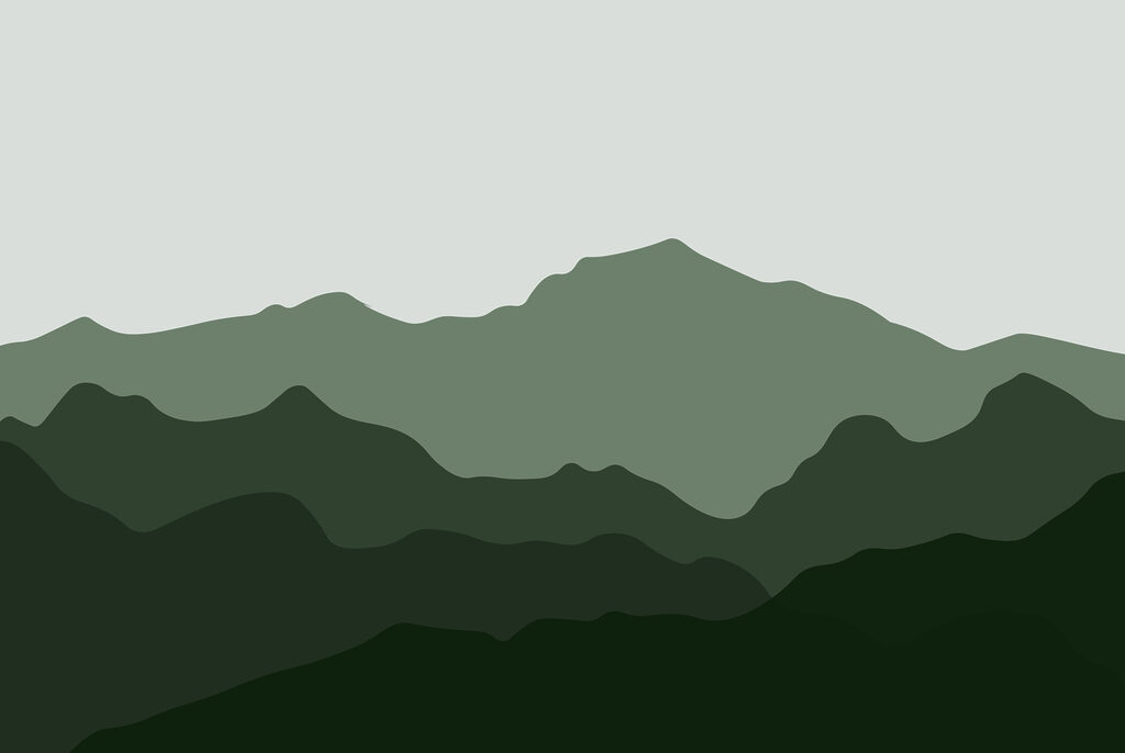 Mountain range with green hills Mountain range with green hills