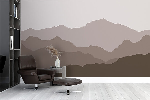 Mountain range with a grey sky Mountain range with a grey sky