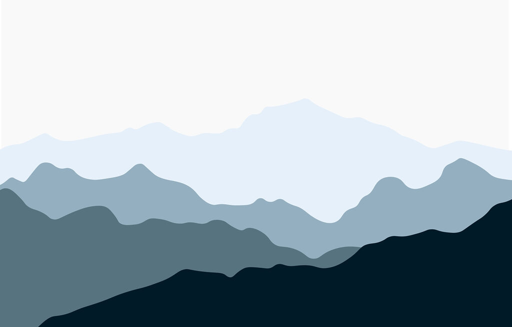 Mountain range with a white background Mountain range with a white background