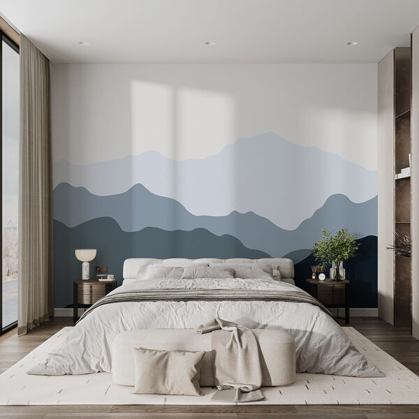 Mountain range with a white background Mountain range with a white background
