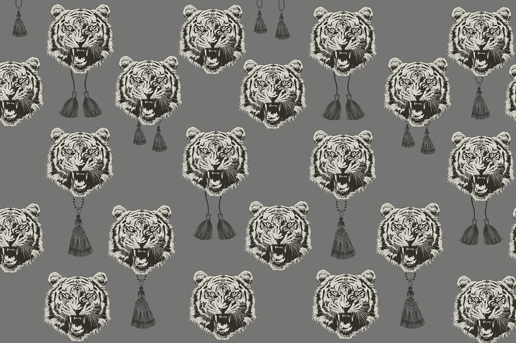 Pattern of tiger heads Pattern of tiger heads