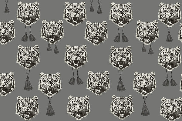 Pattern of tiger heads Pattern of tiger heads
