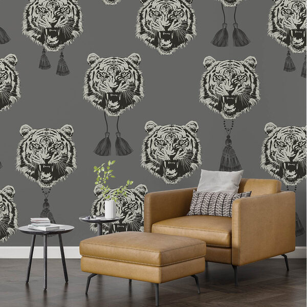 Pattern of tiger heads Pattern of tiger heads
