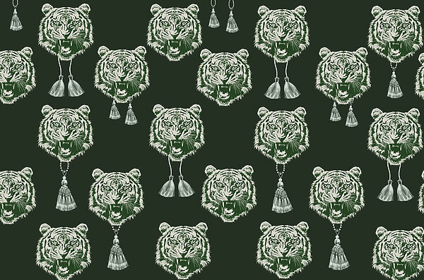 Pattern of tiger heads Pattern of tiger heads