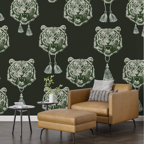 Pattern of tiger heads Pattern of tiger heads
