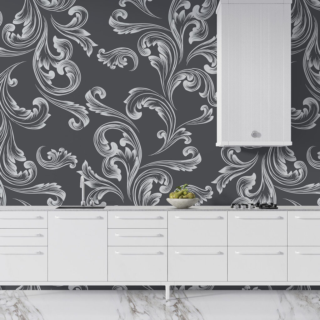 Pattern of white and gray swirls Pattern of white and gray swirls