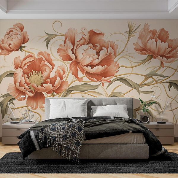 Painting of flowers and vines Painting of flowers and vines