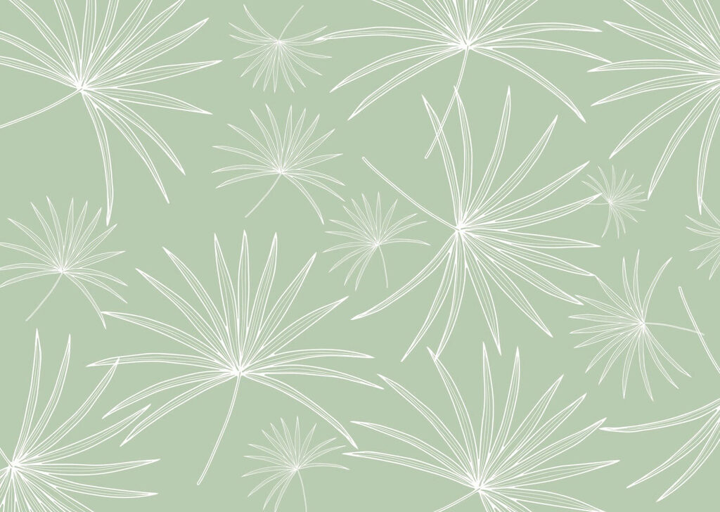 Pattern of white leaves on a green background Pattern of white leaves on a green background