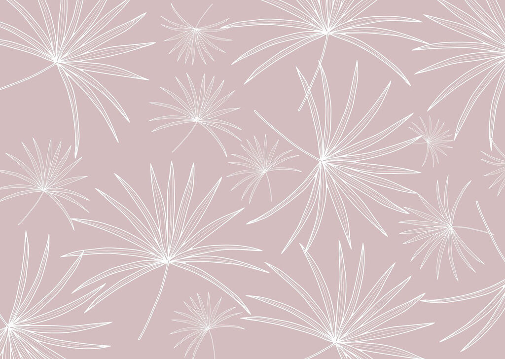 Pattern of white leaves