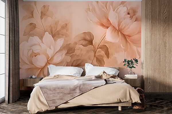 Painting of flowers and leaves Painting of flowers and leaves
