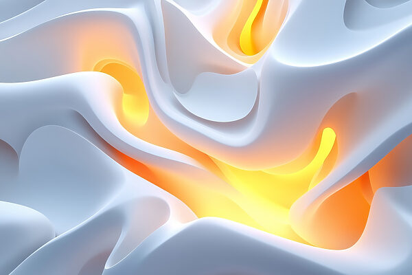 White and orange wavy surface White and orange wavy surface